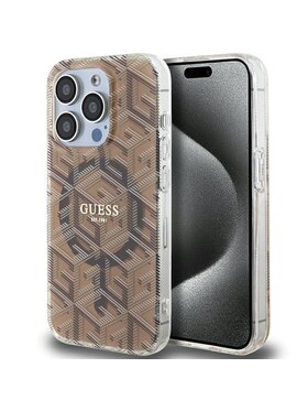 Guess Guess Etui na telefon Apple iPhone 15 Pro Max Brązowy