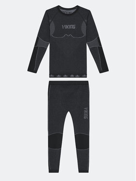 Viking Viking Termoaktív fehérnemű szett Riko Kids Set 500/14/3030/09 Fekete Skinny Fit