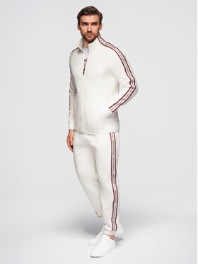Ombre Ombre Komplet dresowy Z113 Biały Regular Fit