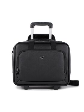 Guess Guess Mažas Kietas Lagaminas Cartosa Saffiano Travel TMECES P3143 Juoda