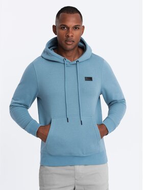 Ombre Ombre Mikina OM-SSNZ-0141 Modrá Regular Fit