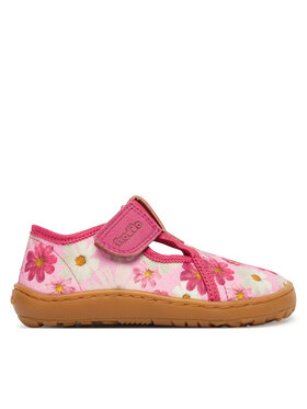 Froddo Froddo Kapcie Barefoot Canvas T-Bar G1700439-4 M Różowy