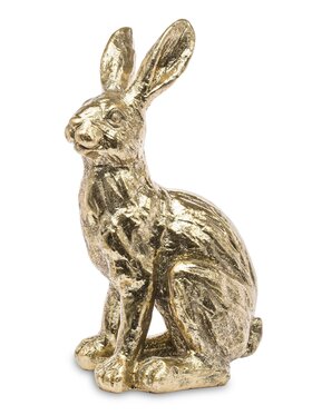 MIAhome MIAhome Figurka Dekoracja - siedzący złoty królik 27,5x11x14 cm TALA Złoty