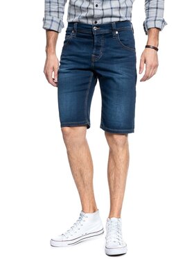 Mustang Mustang Szorty jeansowe CHICAGO SHORT Niebieski Slim Fit