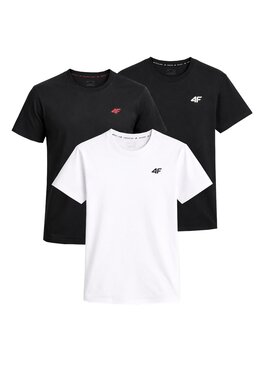 4F 4F T-Shirt Z-TTSHM3341-3-A Biały Regular Fit