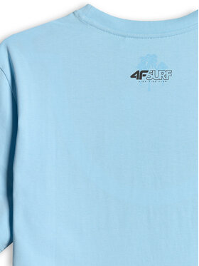4F 4F T-Shirt CATCH THE WAVE Ανοιχτό μπλε Regular Fit