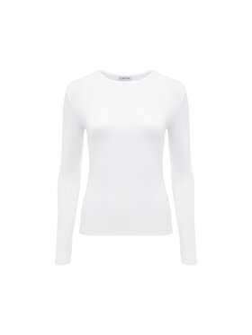 LAGOM LAGOM Longsleeve Dopasowany Biały Regular Fit