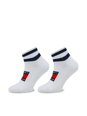 Tommy Hilfiger Tommy Hilfiger Set de 2 perechi de șosete lungi unisex 701226106 Alb