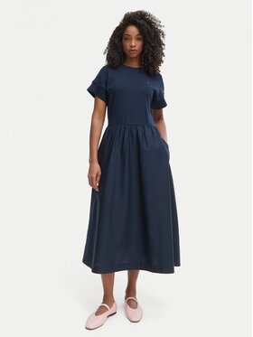 Tommy Hilfiger Tommy Hilfiger Rochie de zi WW0WW51148 Bleumarin Regular Fit