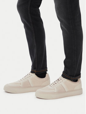 Calvin Klein Calvin Klein Laisvalaikio batai Classic Cups Laceup Knit HM0HM02130 Smėlio
