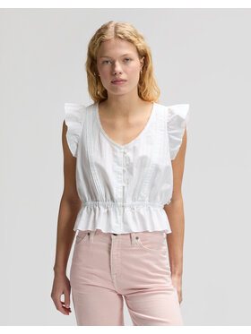 Lee Lee Koszula RUFFLE SVE SHIRT Niebieski Regular Fit
