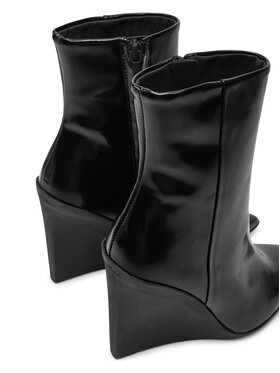 Calvin Klein Škornji Wedge Ankle Boot 90 HW0HW02256 Črna