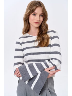 blue shadow blue shadow Sweter Taya Szary Regular Fit