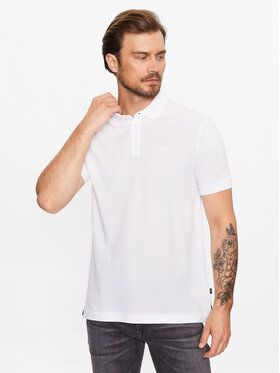 JOOP! JOOP! Тениска с яка и копчета 30036084 Бял Modern Fit