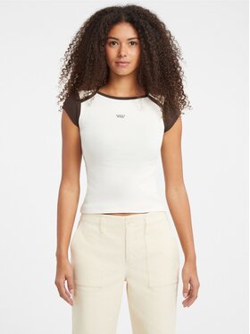 Guess Jeans Guess Jeans Top 178652 Beżowy Classic Fit