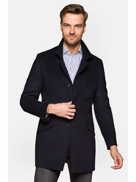 Lancerto Lancerto Płaszcz wełniany Granton 2 Granatowy Regular Fit