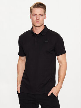 4F 4F Polohemd 4FSS23TPTSM038 Schwarz Regular Fit