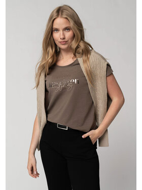Volcano Volcano T-Shirt T-TALE Brązowy Regular Fit