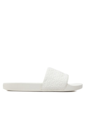 Calvin Klein Calvin Klein Şlapi Slide Saff Mono HW0HW02106 Alb