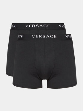 Versace Versace Комплект 2 чифта боксерки AU04021 Черен