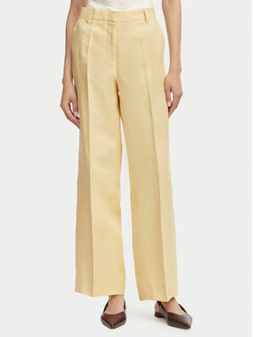 Weekend Max Mara Weekend Max Mara Szövet nadrág Malizia 2615131112 Sárga Straight Fit