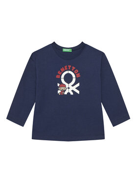 United Colors Of Benetton United Colors Of Benetton Блуза 3I1XG10F2 Тъмносин Regular Fit