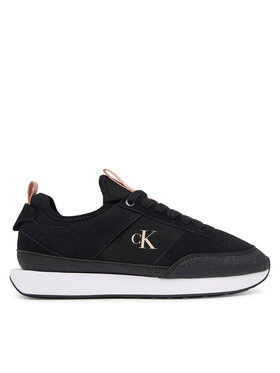 Calvin Klein Calvin Klein Сникърси Retro Runner Sock Laceup Neo Mix HW0HW03250 Черен