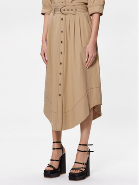 TWINSET TWINSET Midi krilo 231TT2103 Bež Flared Fit