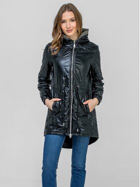 Perso Perso Kabát pro přechodné období BLE238787F Černá Regular Fit
