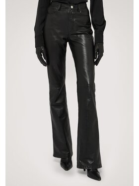 Trussardi Trussardi Pantaloni di pelle P324A002272N033 Nero Flare Fit