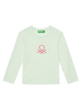 United Colors Of Benetton United Colors Of Benetton Majica 3I9WG10HV Zelena Slim Fit