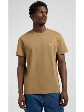 Lee Lee T-Shirt WW Essential Tee Brązowy Relaxed Fit