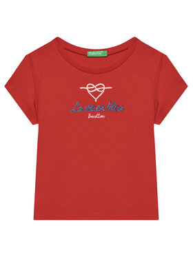 United Colors Of Benetton United Colors Of Benetton Тишърт 3I1XG10J2 Червен Regular Fit