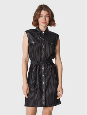 DKNY DKNY Vestito in similpelle DD2G4164 Nero Regular Fit