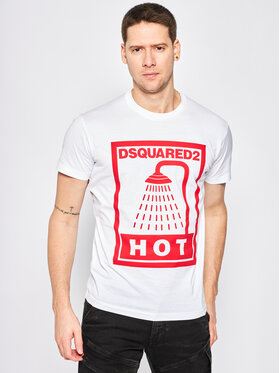 Dsquared2 Dsquared2 T-Shirt Hot Shower S74GD0651.S22427 Biały Regular Fit