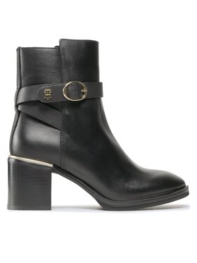 Tommy Hilfiger Tommy Hilfiger Ботильйони Belt Heeled FW0FW06766 Чорний