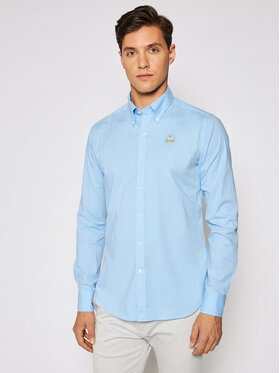 La Martina La Martina Cămașă Poplin CCMC02 PP003 Albastru celest Slim Fit