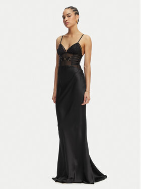 Elisabetta Franchi Elisabetta Franchi Večerné šaty AB-R53-62E2-V760 Čierna Slim Fit