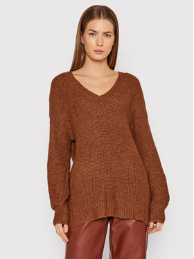 American Eagle American Eagle Pulover 034-0344-9126 Rjava Regular Fit
