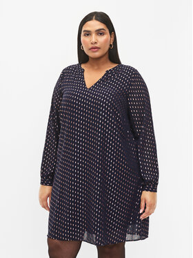 Zizzi Zizzi Každodenní šaty M58954A Tmavomodrá Loose Fit