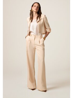 Oltre Oltre Pantaloni di tessuto P086R008738N002 Rosa Baggy Fit