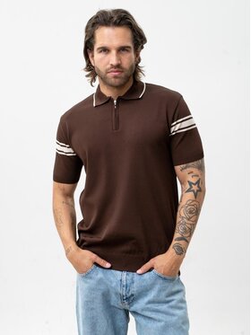 Jigga Wear Jigga Wear Polo 131788 Brązowy Regular Fit