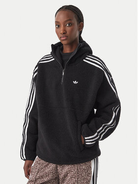 adidas adidas Суитшърт Adiluna Season 2 X Jennie Fleece Hoodie Jacket LD8926 Черен Regular Fit