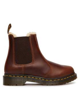 Dr. Martens Dr. Martens Kotníková obuv s elastickým prvkem 2976 Leonore Faux Fur Lined DM23898243 Hnědá