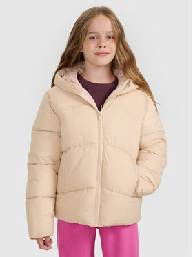 4F 4F Kurtka puchowa OUTERWEAR Beżowy Regular Fit