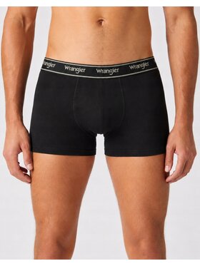 Wrangler Wrangler Bokserki Odwin 3 Pack Cotton Elastane Trunks Czarny
