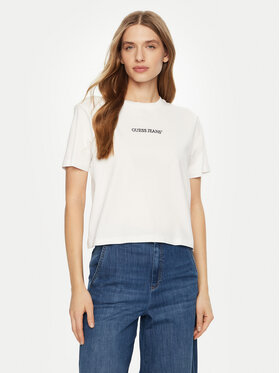 Guess Jeans Guess Jeans Póló W5RI42 K8HM0 Fehér Regular Fit