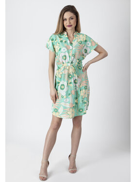 Perso Perso Sukienka codzienna RBE222768F Zielony Regular Fit