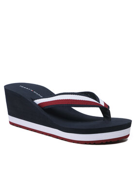 Tommy Hilfiger Tommy Hilfiger Japonki Essential Corp Flip Flop Wedge FW0FW07263 Kolorowy