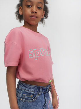 Sprandi Sprandi T-Shirt SS21-TSG001 Růžová Relaxed Fit